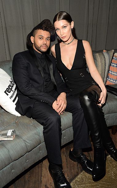 Bella Hadid and The Weeknd at Republic Records' Grammy Celebration