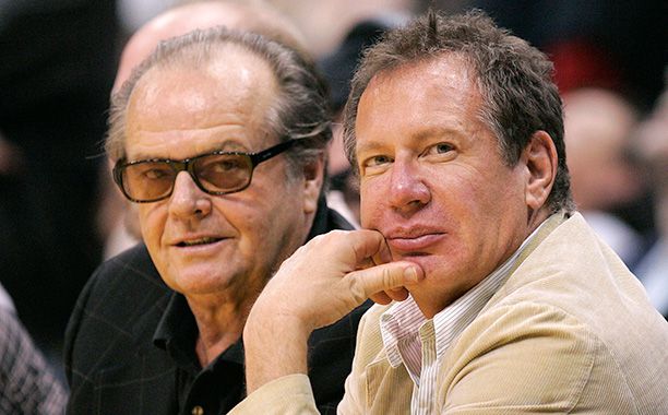 At a Los Angeles Lakers Game with Jack Nicholson on March 24, 2006
