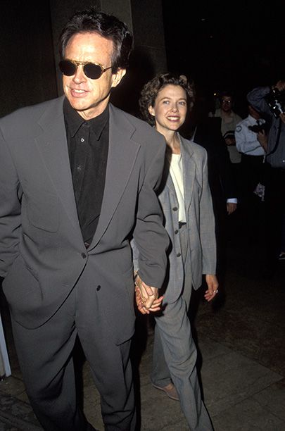 Warren Beatty and Annette Bening at the 24th Annual American Film Institute Lifetime Achievement Award Salute to Clint Eastwood on February 29, 1996
