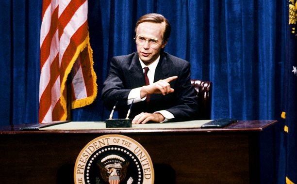 Dana Carvey as President George H.W. Bush (September 1989)