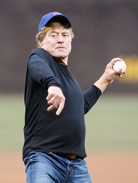 Robert Redford at the Chicago Cubs' Wrigley Field on April 1, 2011
