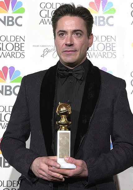 Robert Downey Jr. at the Golden Globe Awards on Jan. 21, 2001