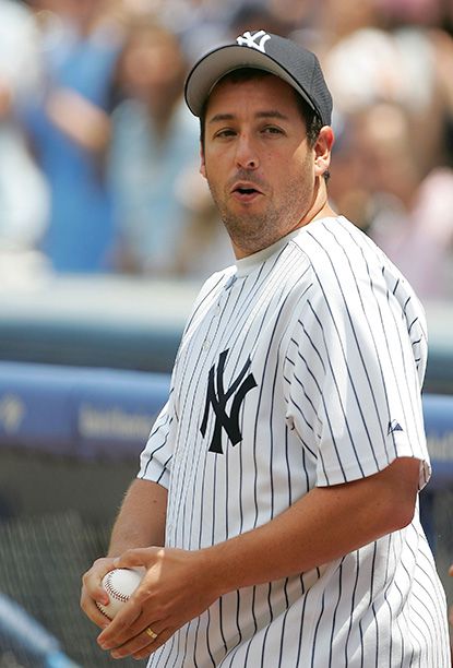 Adam Sandler at the New York Yankees' Yankee Stadium on May 28, 2005