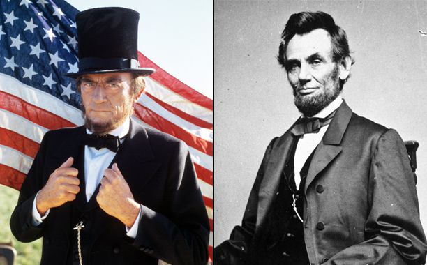 Gregory Peck as Abraham Lincoln (The Blue and the Gray)