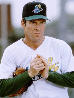 The Rookie, Dennis Quaid | JIMMY MORRIS PLAYED BY Dennis Quaid MOVIE The Rookie (2002) POSITION Pitcher TEAM Orlando Rays (AA), Durham Bulls (AAA), Tampa Bay Devil Rays STATS A