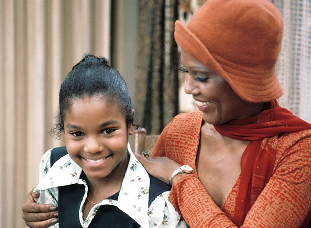 Janet Jackson as Penny Gordon Woods With Ja'net Dubois on Good Times in 1974