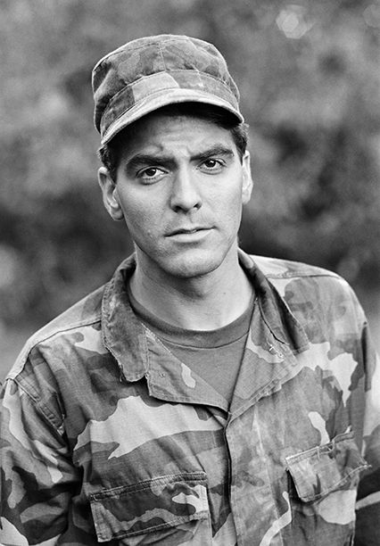 George Clooney as Major Biff Woods in Combat Academy on Oct. 3, 1986