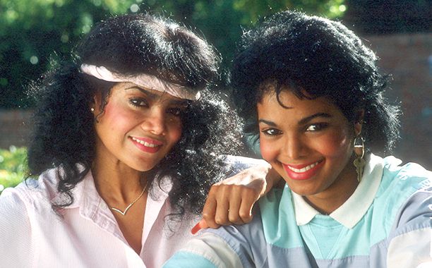 Janet Jackson With LaToya Jackson in Los Angeles in August 1985