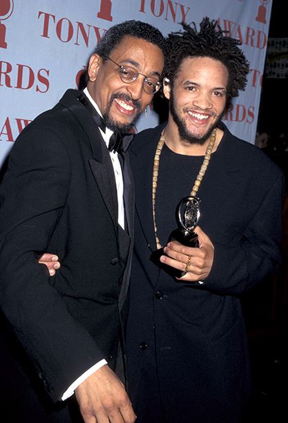 Presenter Gregory Hines and Best Actor in a Musical Nominee Savion Glover (Bring in 'da Noise, Bring in 'da Funk)