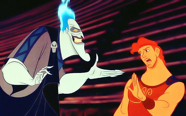 Walt Disney Animation | He's the god of the underworld and has blue flame as his hair. Do we really need to explain why he's over the top?