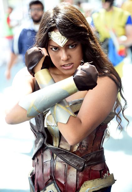 A Wonder Woman Cosplayer