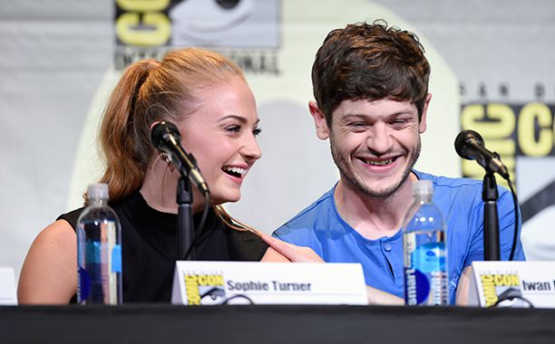 Sophie Turner and Iwan Rheon at the Game of Thrones Panel