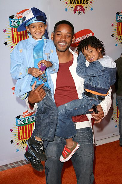 Will Smith, Jaden Smith, and Willow Smith at Nickelodeon's 19th Annual Kids' Choice Awards on April 1, 2006