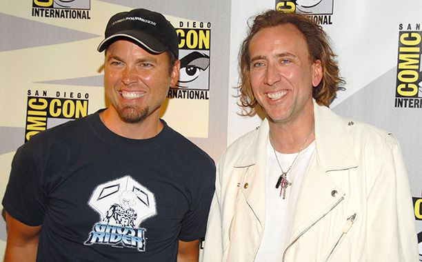 Mark Steven Johnson and Nicolas Cage Promoting Ghost Rider