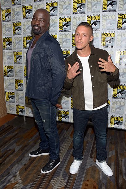 Mike Colter and Theo Rossi at the Luke Cage Panel