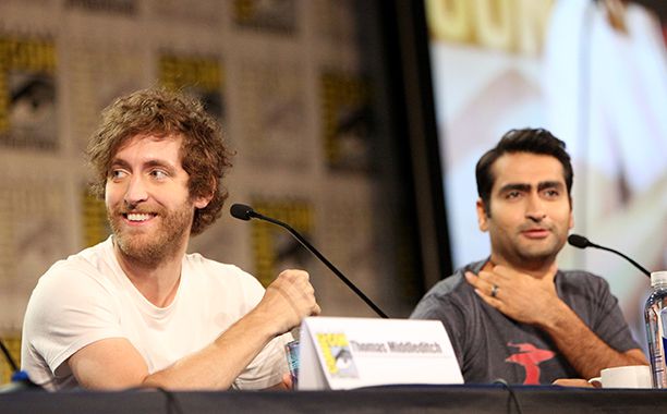 Thomas Middleditch and Kumail Nanjiani at HBO's Silicon Valley Panel