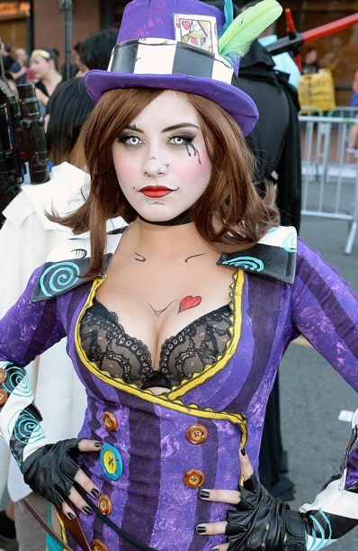 An Alice in Wonderland Cosplayer as the Mad Hatter