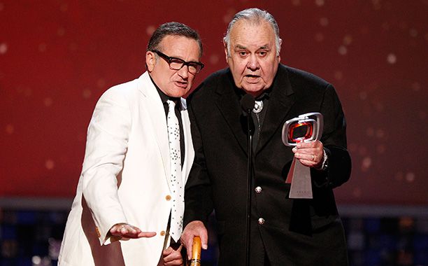 Robin Williams With Jonathan Winters at the 6th Annual TV Land Awards on June 8, 2008