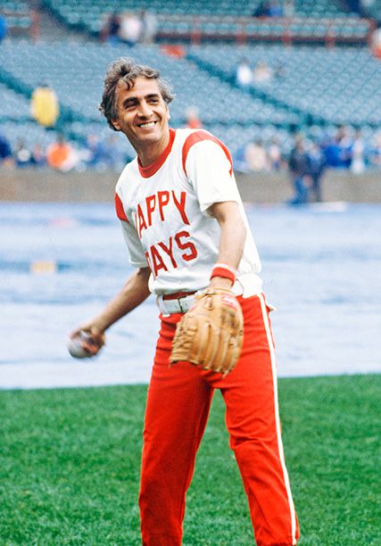 Garry Marshall at a Happy Days Baseball Game on August 21, 1979