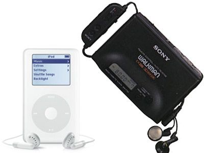 Replaced the Walkman I mean, duh. A plastic box the size of a paperback that plays 25 songs at a clip vs. a sleek metal