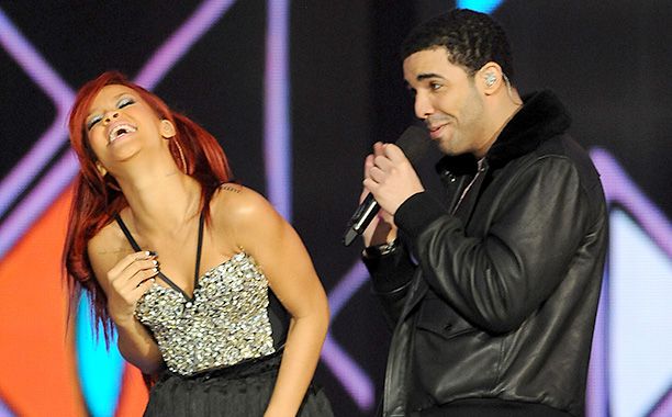 Rihanna and Drake Performing at the NBA All-Star Game Halftime at the Staples Center on February 20, 2011