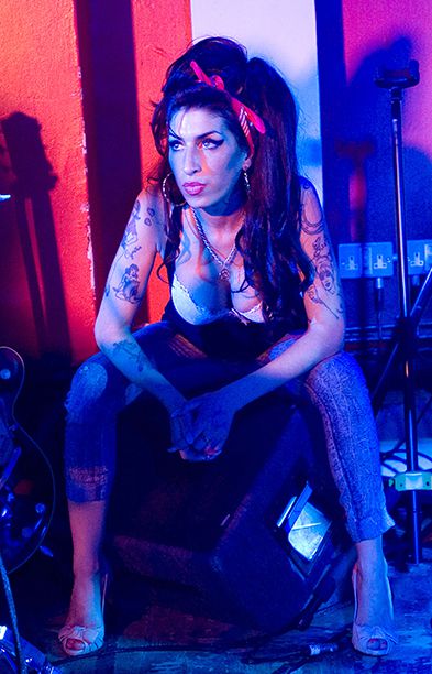 Amy Winehouse at the 100 Club in London on July 6, 2010