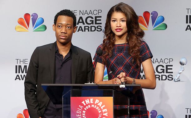 Zendaya With Tyler James Williams at the 44th NAACP Image Awards Nominations Announcement Press Conference on December 11, 2012
