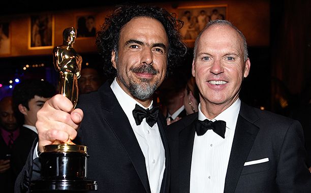 Michael Keaton With Alejandro González Iñárritu at the 87th Annual Academy Awards Governors Ball on February 22, 2015