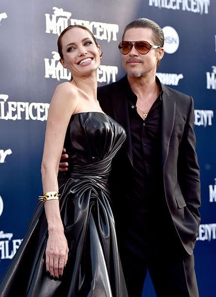 Angelina Jolie and Brad Pitt at the World Premiere of Maleficent in Hollywood on May 28, 2014