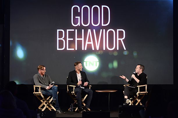 Blake Crouch and Chad Hodge (Good Behavior) and Entertainment Weekly's Tim Stack