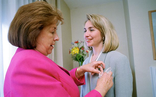 Hillary Rodham Clinton With Dorothy Rodham in New York on July 14, 1992