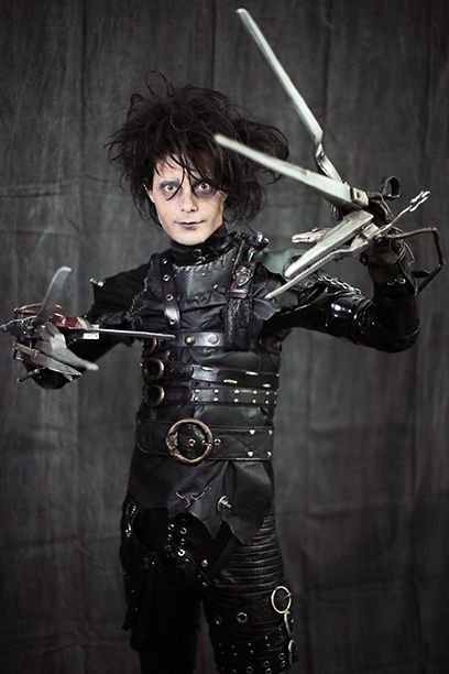 A Cosplayer as Edward Scissorhands at the New York Comic Con 2015