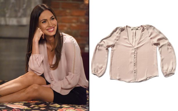 I&rsquo;m dying to know where Megan Fox&rsquo;s pink blouse in her debut episode on this season&rsquo;s New Girl is from. Love it! &mdash;Jessica