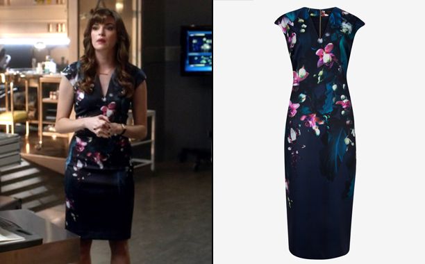 I love the floral-printed dress Caitlin wears in the fourth episode of The Flash&rsquo;s second season. Who makes it? &mdash;Sarah