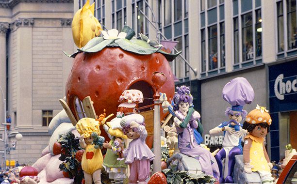 The Strawberry Shortcake Float at The Macy's Thanksgiving Day Parade in 1983