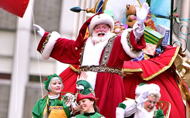 Santa Claus at The Annual Macy's Thanksgiving Day Parade on November 26, 2015