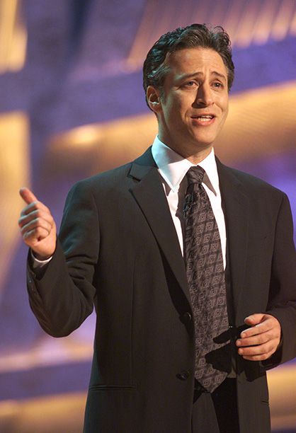 Jon Stewart at the 43rd Grammy Awards on February 21, 2001