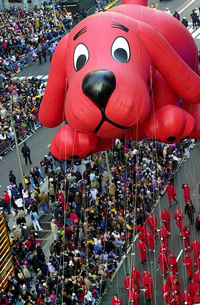 The Clifford the Big Red Dog Balloon at The Macy's Thanksgiving Day Parade on November 27, 2003