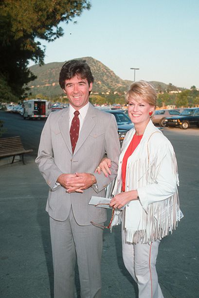 Alan Thicke With Gloria Loring at the Share Boomtown Party on May 7, 1983