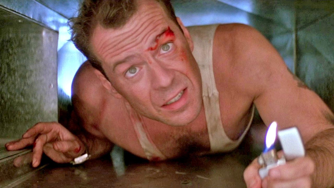 Die Hard (1988)Christmas reference moments.  Bruce Willis