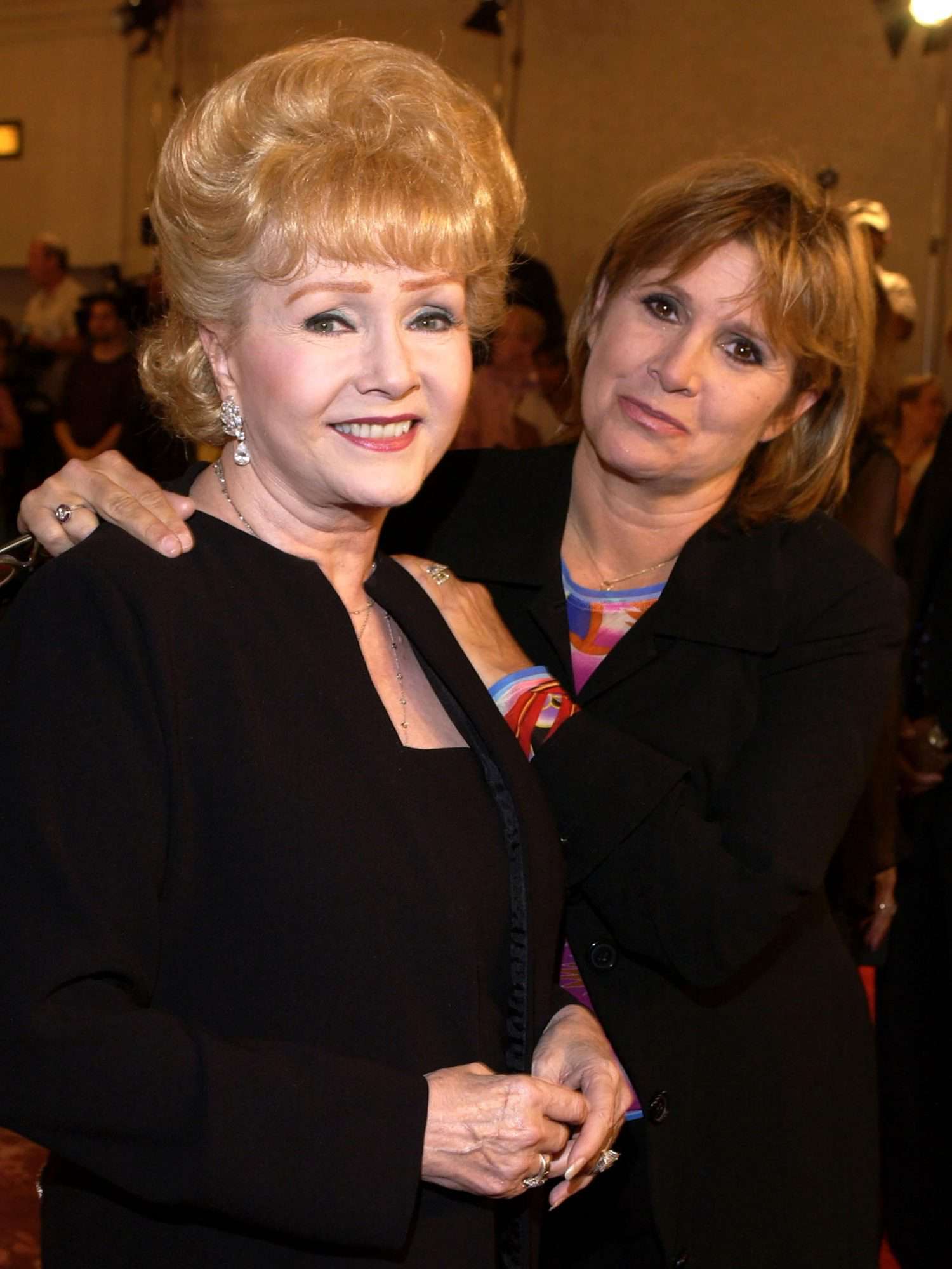 Debbie Reynolds and Carrie Fisher at a&nbsp;celebrity fashion show and benefit, 2003