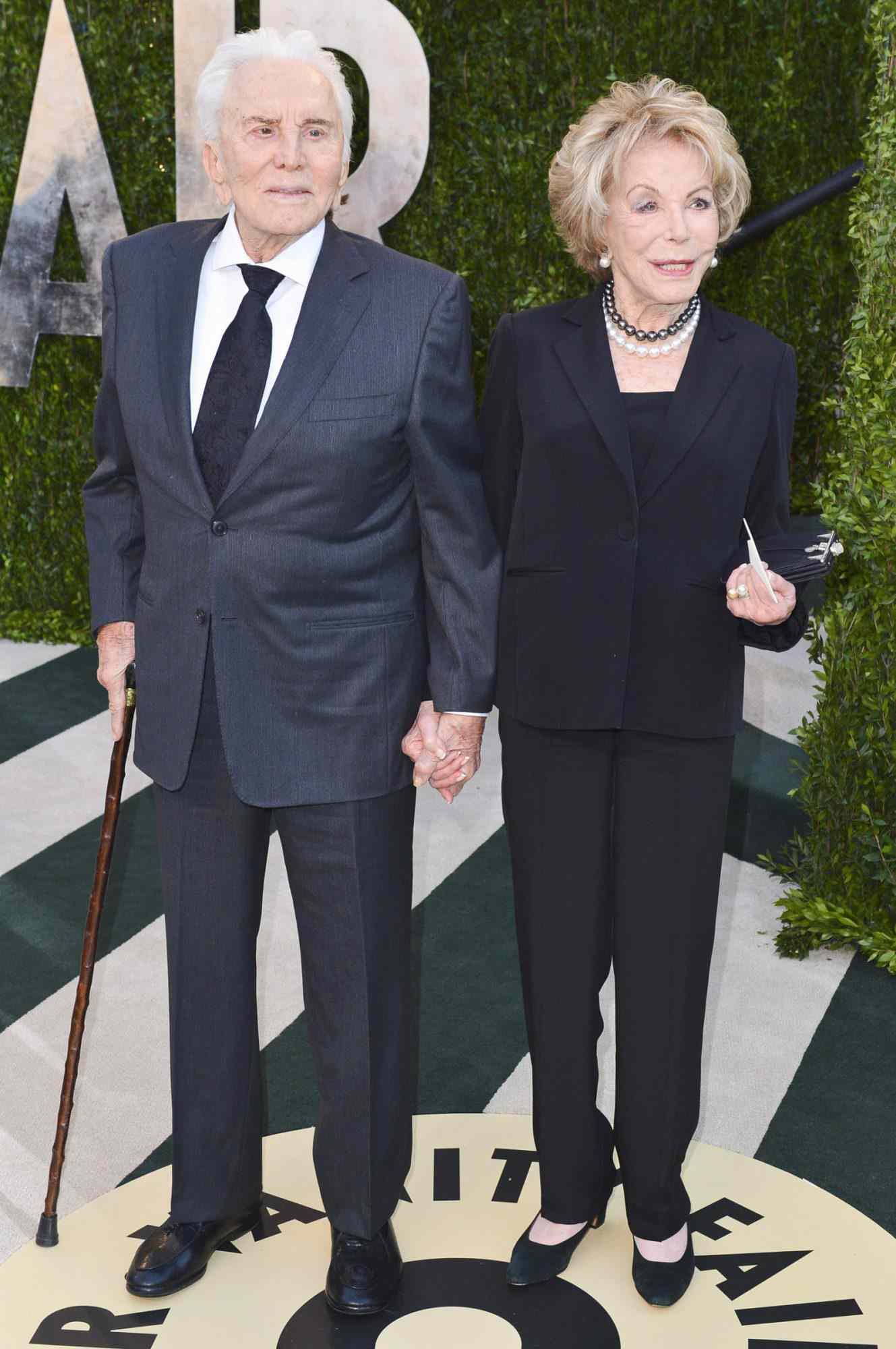 Kirk Douglas and wife Anne arrive at the 2013 Vanity Fair Oscar Party on Feb. 24, 2013