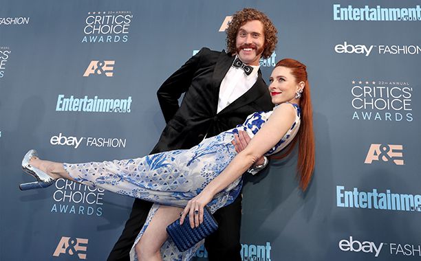 GALLERY: Critics Choice Awards 2016 Red Carpet: GettyImages-629181586.jpg - T.J. Miller and Kate Miller