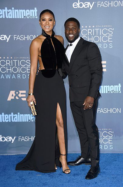 GALLERY: Critics Choice Awards 2016 Red Carpet: GettyImages-629193002.jpg - Eniko Parrish and actor Kevin Hart