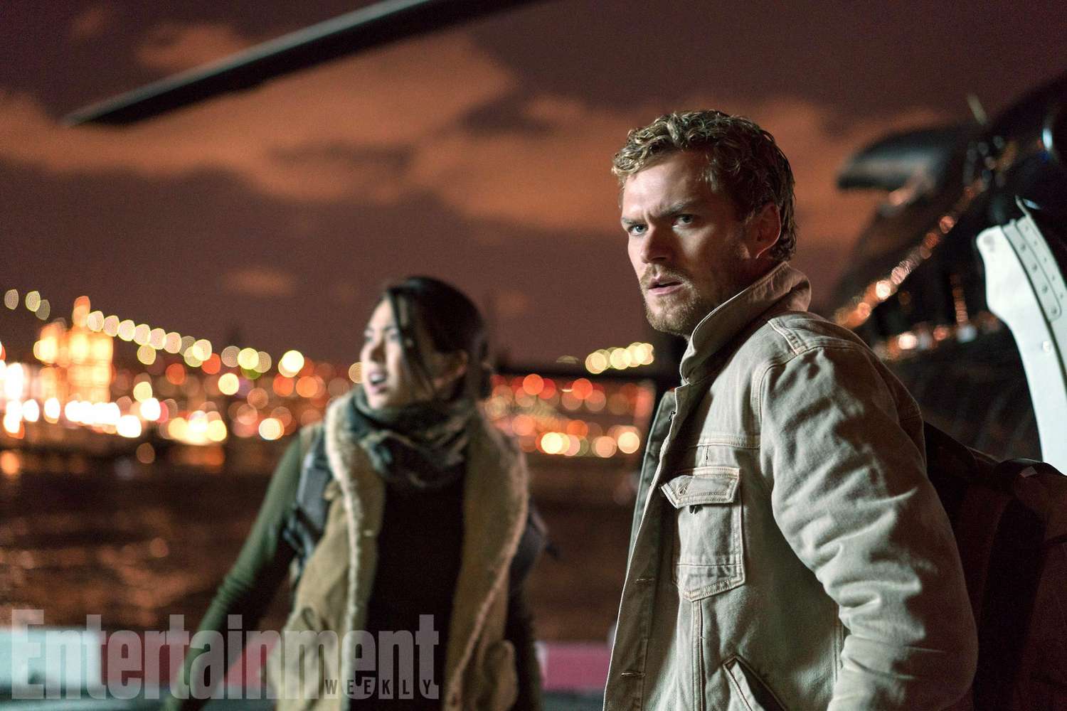 Jessica Henwick as Colleen Wing and Finn Jones as Iron Fist