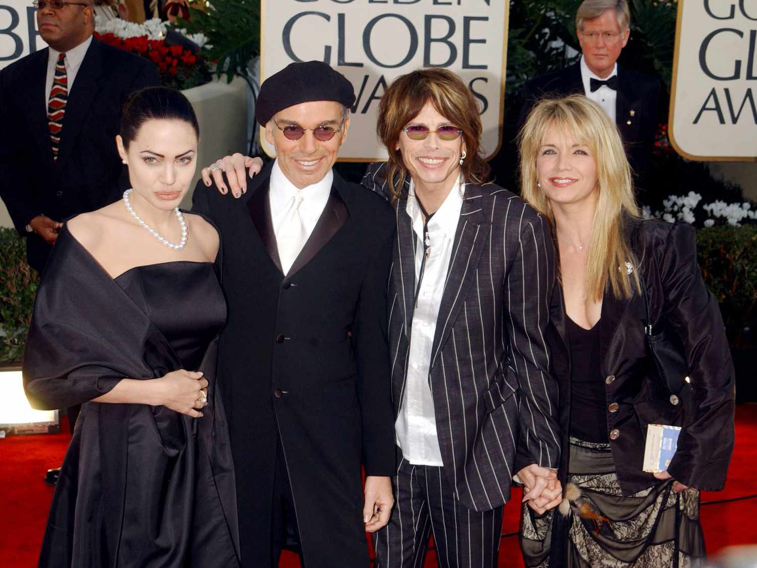 Angelina Jolie, Best Actor Nominee Billy Bob Thornton (The Man Who Wasn't There, Bandits), Steven Tyler, and Teresa Tyler