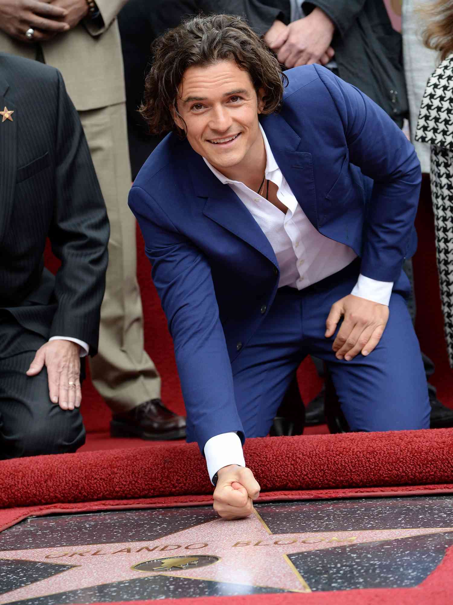 Orlando Bloom at&nbsp;the Hollywood Walk of Fame on&nbsp;April 2, 2014