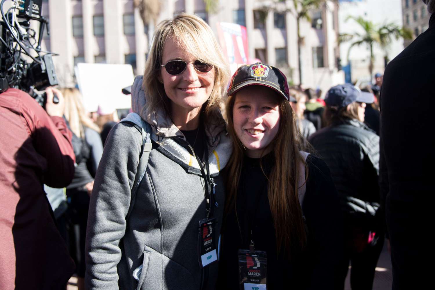 Helen Hunt at&nbsp;the Women's March in Los Angeles