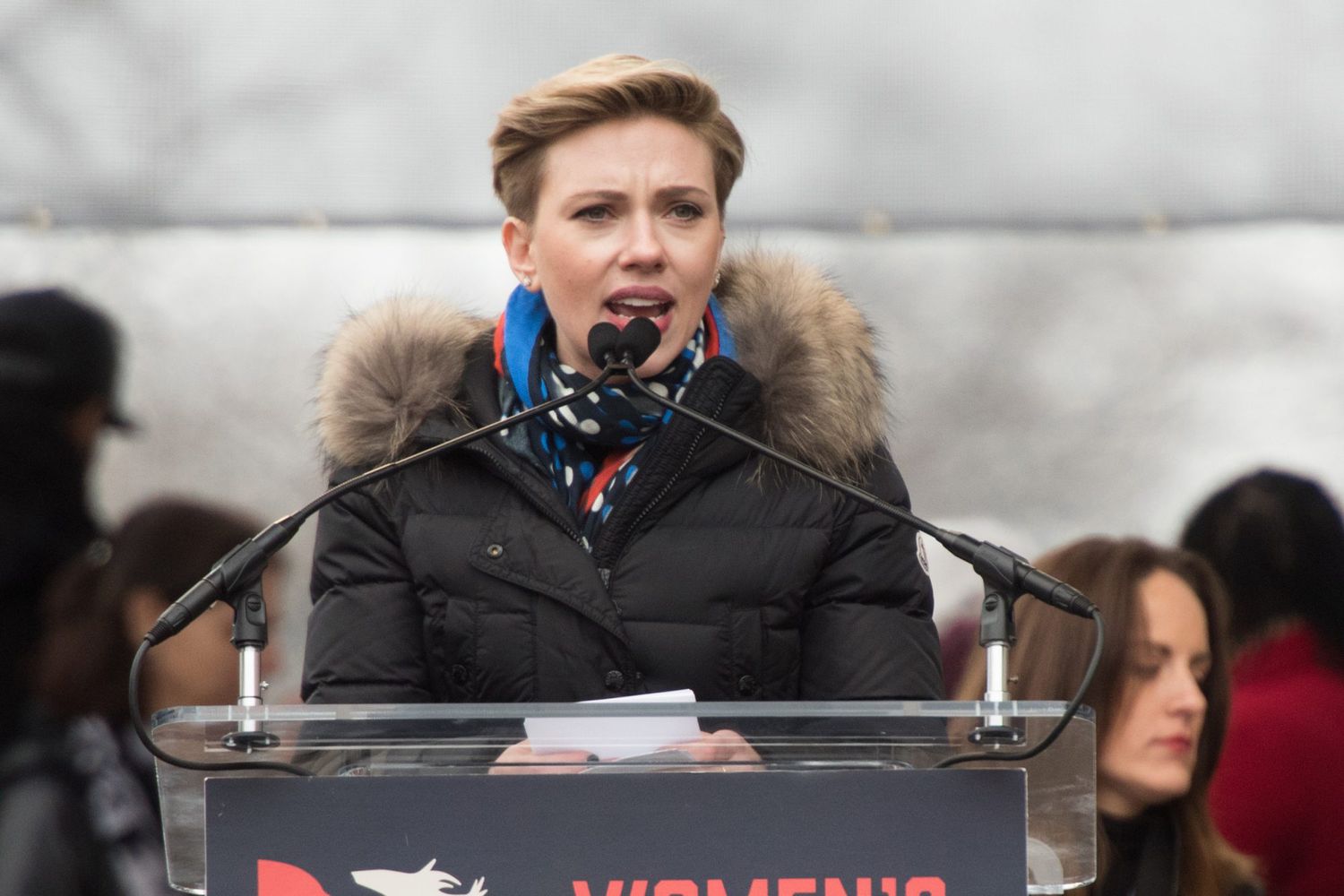 Scarlett Johansson&nbsp;at the Women's March on Washington