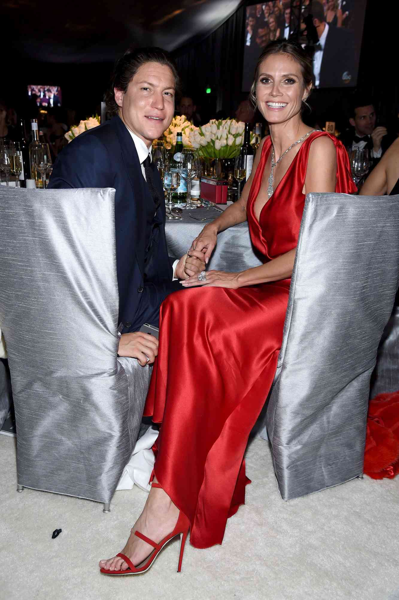 Vito Schnabel and Heidi Klum&nbsp;at&nbsp;the 25th Annual Elton John AIDS Foundation's Academy Awards Viewing Party